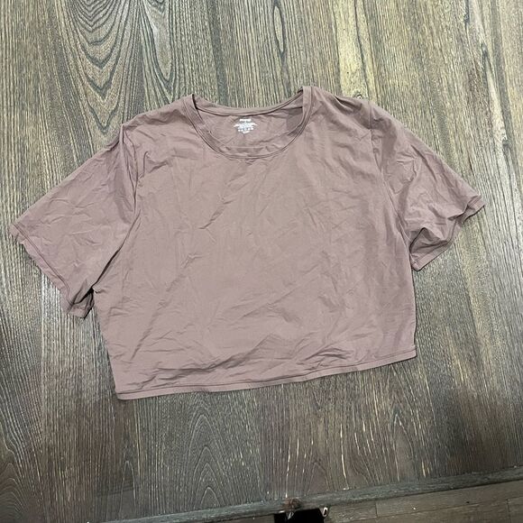 NWT Skims Fits Everybody Super Cropped T-Shirt Crewneck Short Sleeve Umber 4X - Picture 1 of 4